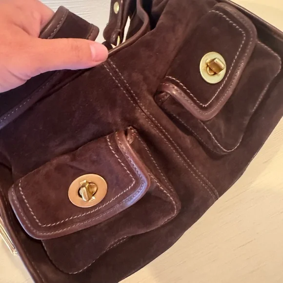 Vintage Coach Limited Edition Mahogany Haversack Bleecker Street Suede bag - Picture 4 of 12